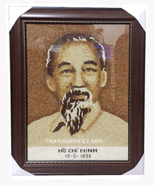 tranh gạo bác hồ