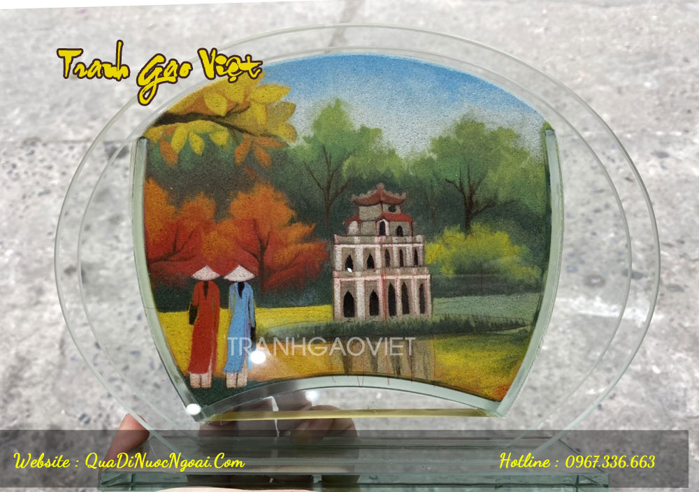 Tranh cát Tháp Rùa Hà NỘi