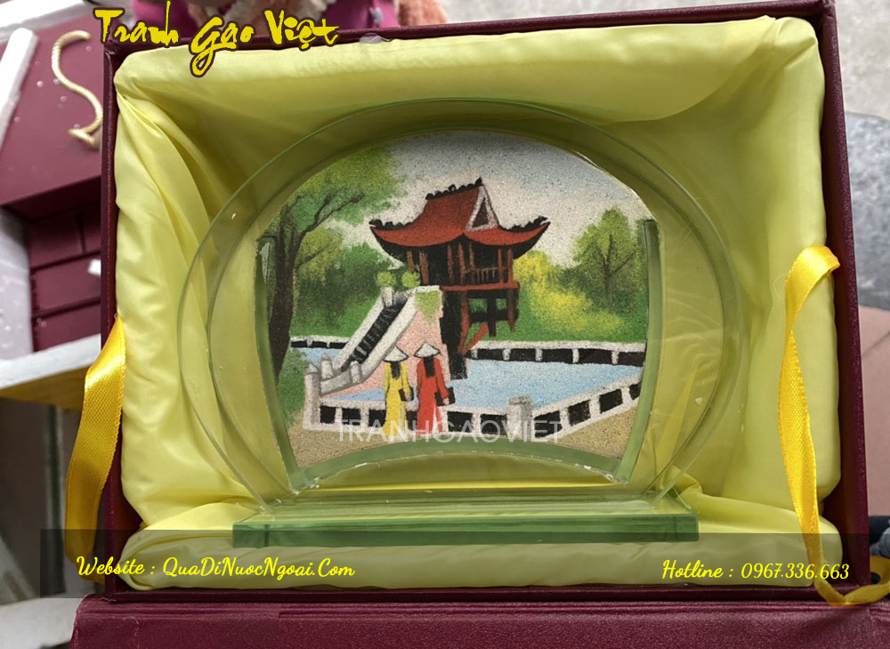 Tranh c&aacute;t Ch&ugrave;a Một Cột