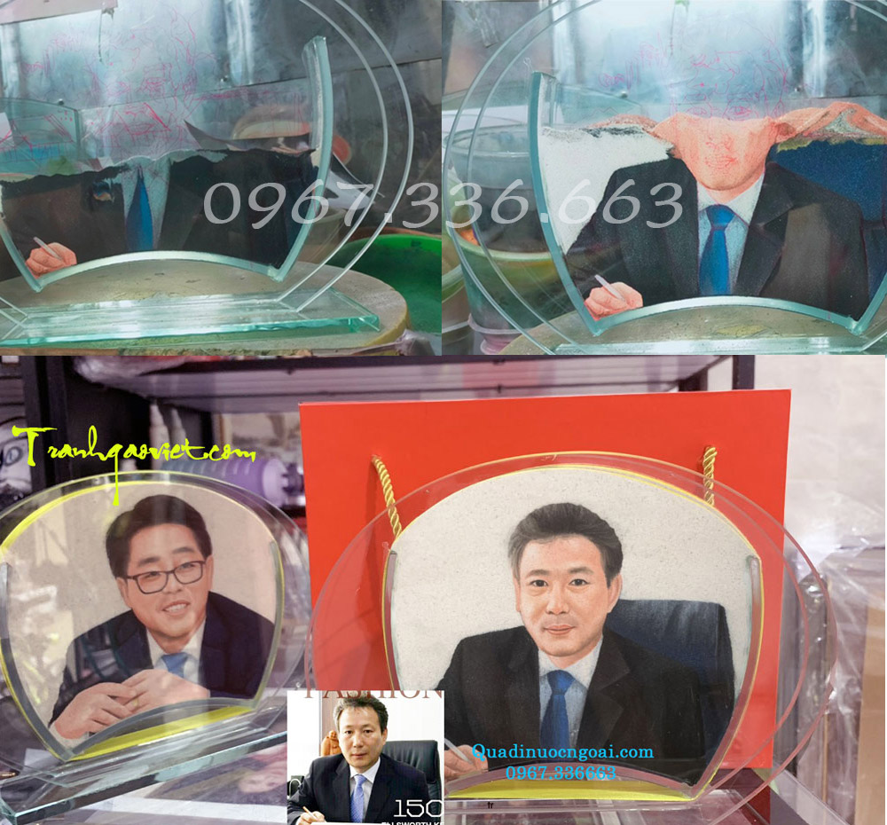 vẽ tranh cát chân dung