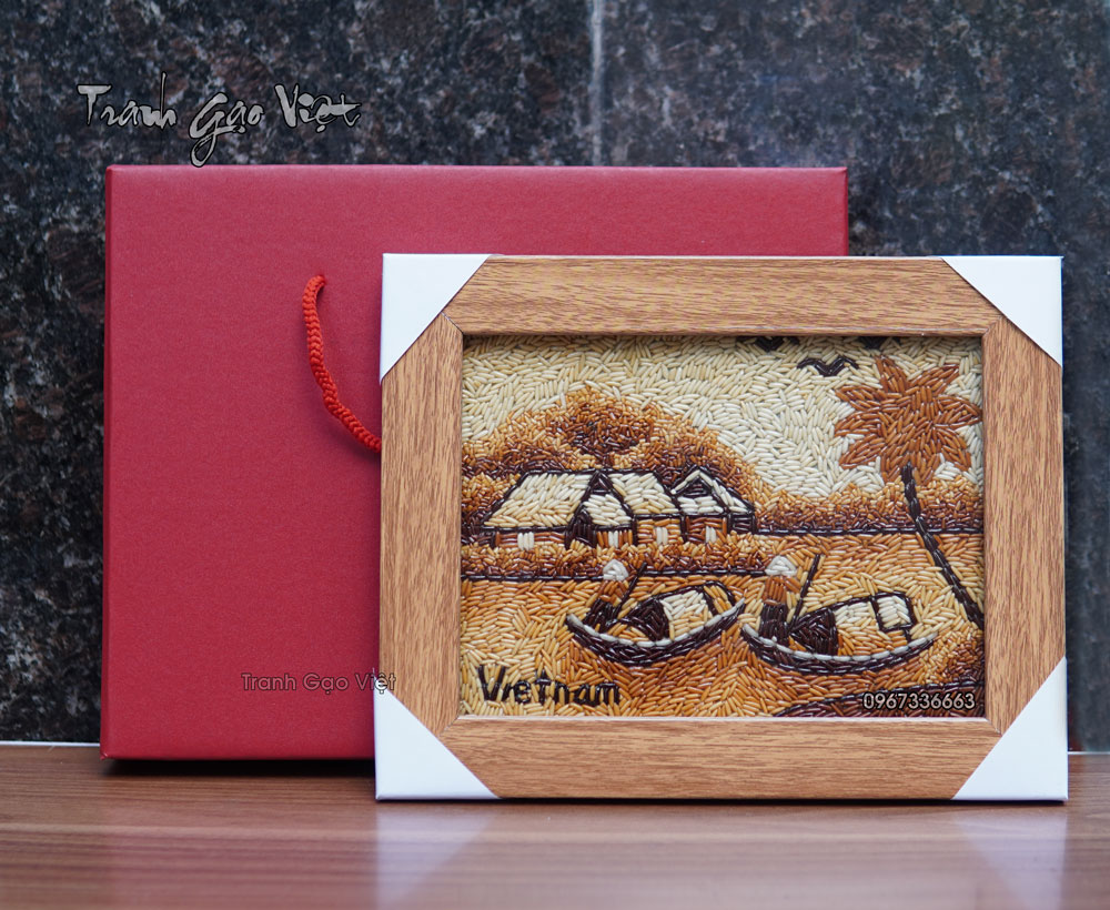 Tranh gạo sông nước miền tây
