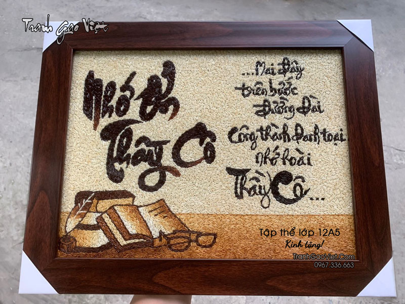 tranh gạo nhớ ơn thầy cô