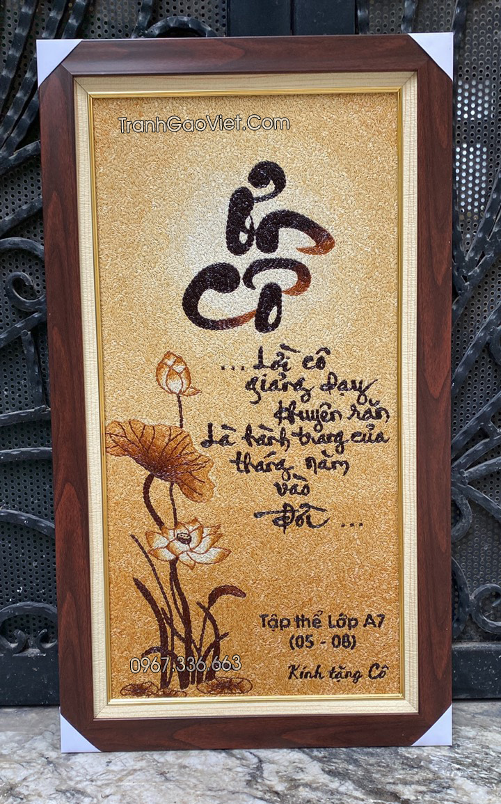 Tranh gạo ơn cô