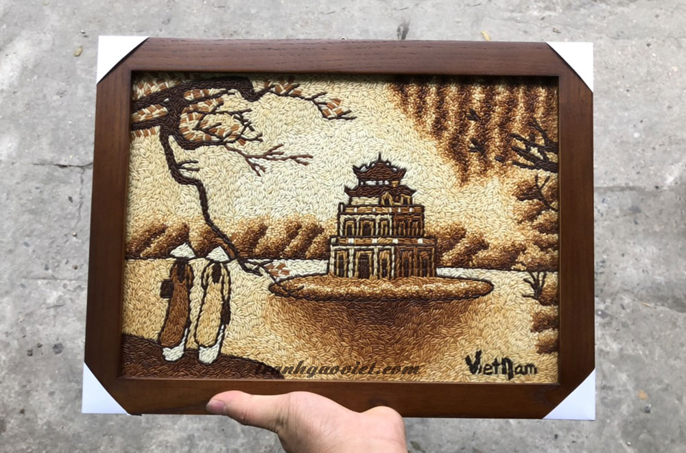 tranh gạo tháp rùa