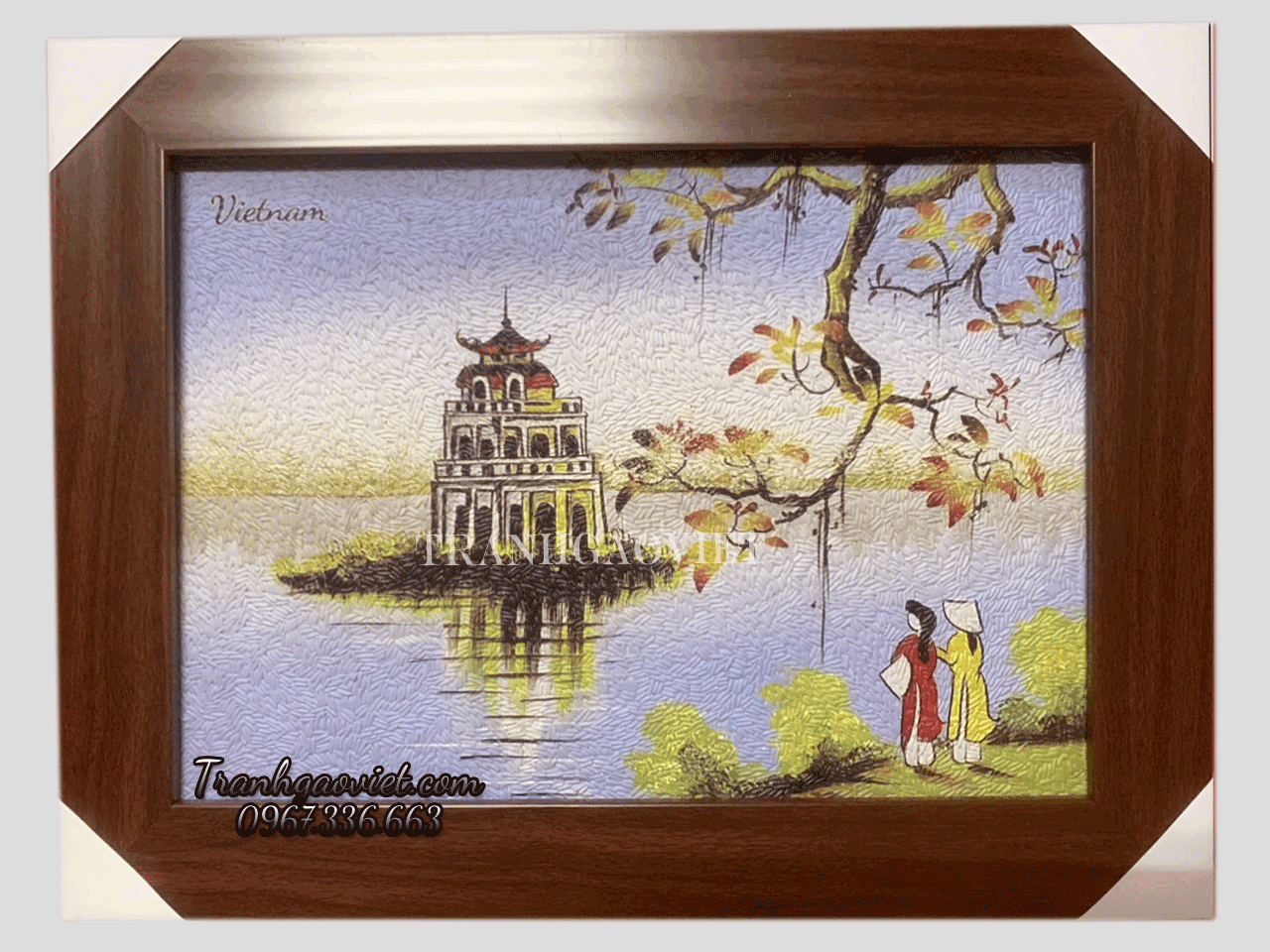 tranh gạo tháp rùa