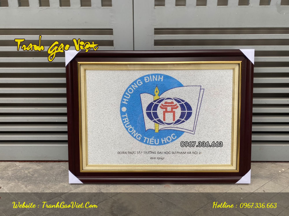 tranh gạo tặng nhà trường