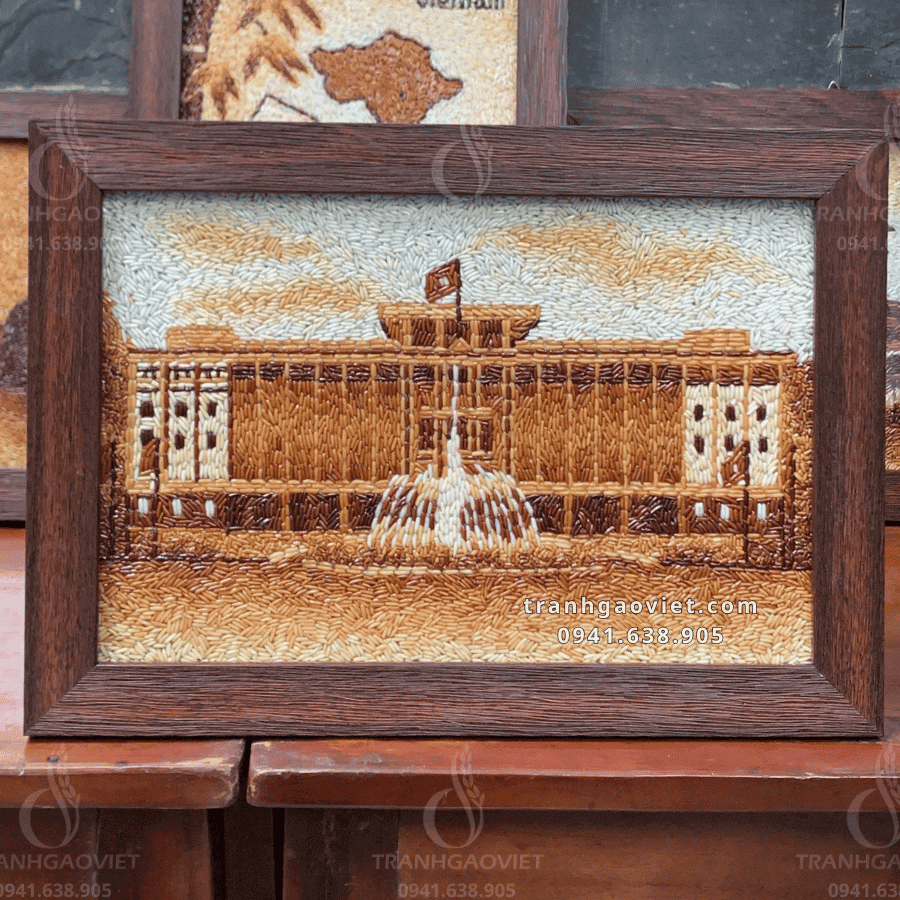 Tranh Gạo Rang Dinh Độc Lập