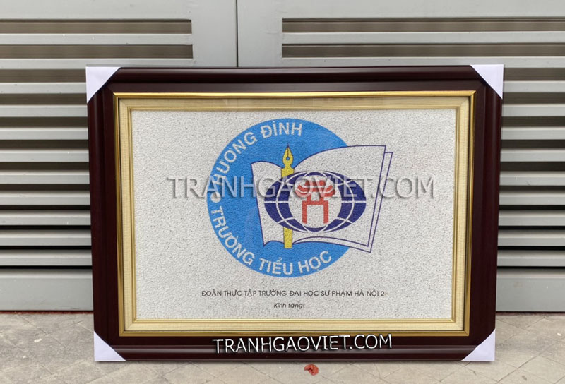 tranh tặng trường tiểu học hương đình của đoàn thực tập sinh