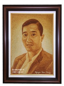 Tranh gạo rang chân dung TCD191
